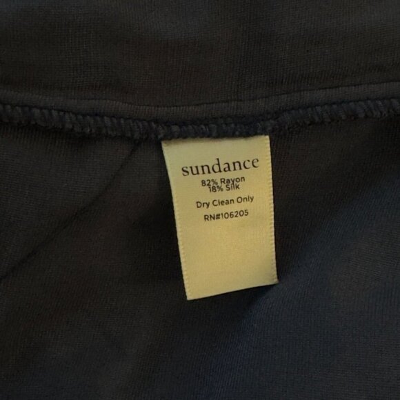 Sundance Hendrix Velvet Shirt Dress Womens XXL Silk Rayon Paris Night Blue Relax - Picture 10 of 11